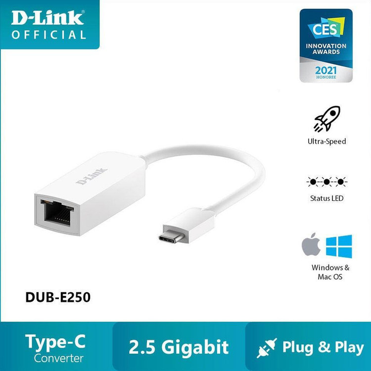 مبدل USB-C به RJ-45 دی-لینک مدل DUB-E250
