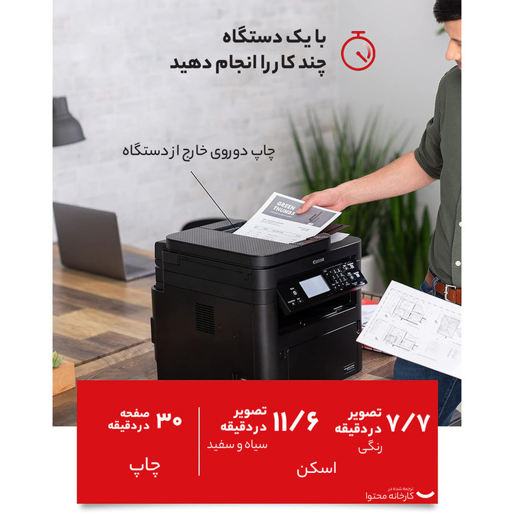 پرینتر لیزری چند کاره کانن مدل imageCLASS MF269dw