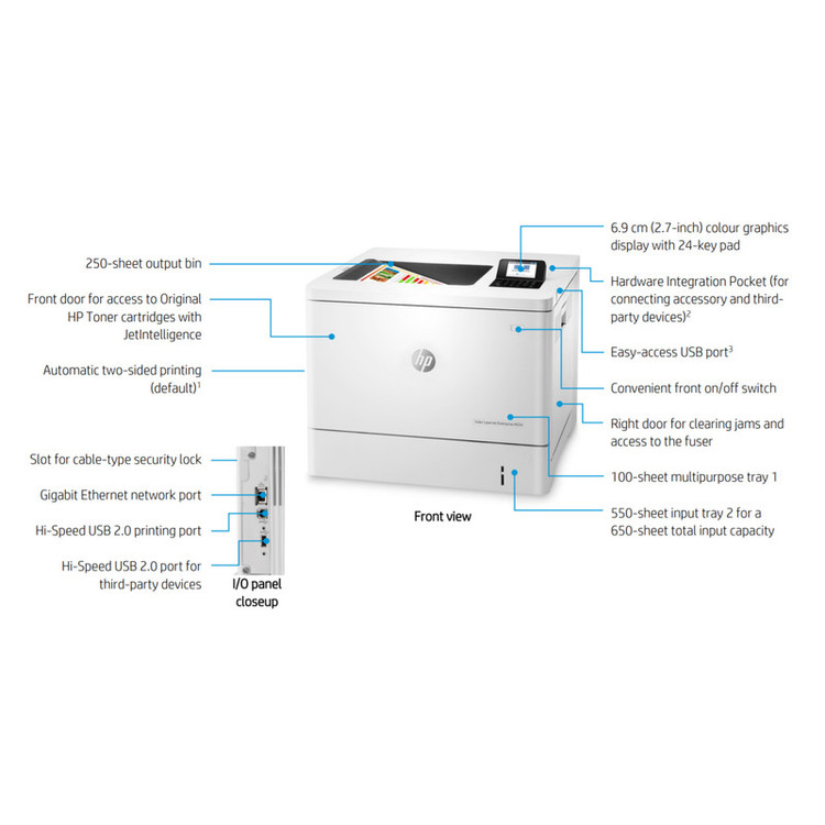 پرینتر لیزری رنگی اچپی مدل LaserJet Enterprise M554dn