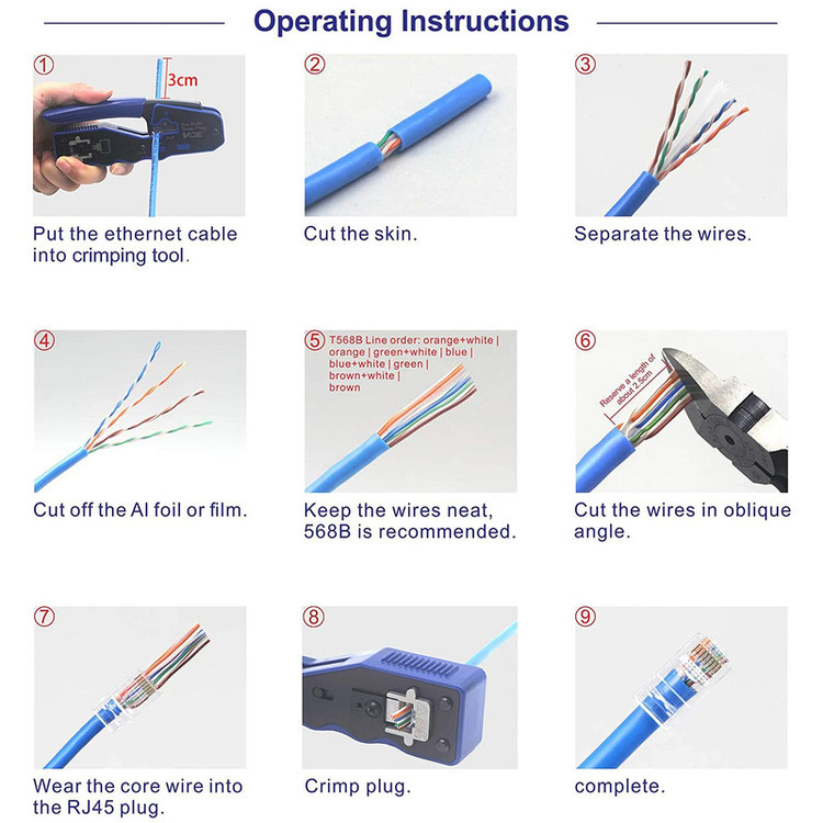 آچار سوکت زن شبکه مدل OPEN END-BUNDLE به همراه سوکت و تیغ