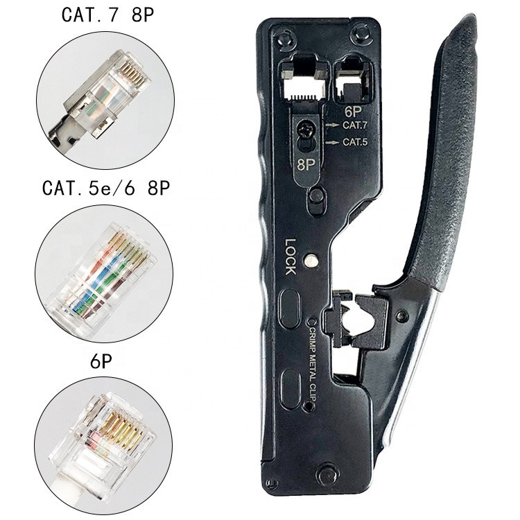 آچار سوکت زن شبکه مدل OPEN END-CAT7B به همراه تیغ بسته 3عددی