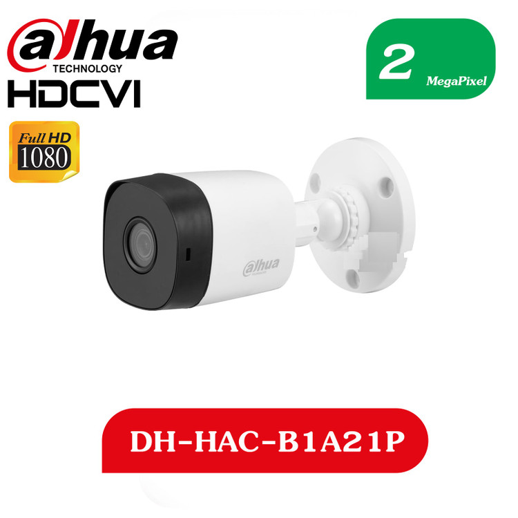 دوربین مداربسته داهوا HAC-B1A21P | بولت 2 مگاپیکسل اقتصادی – بدنه پلاستیکی