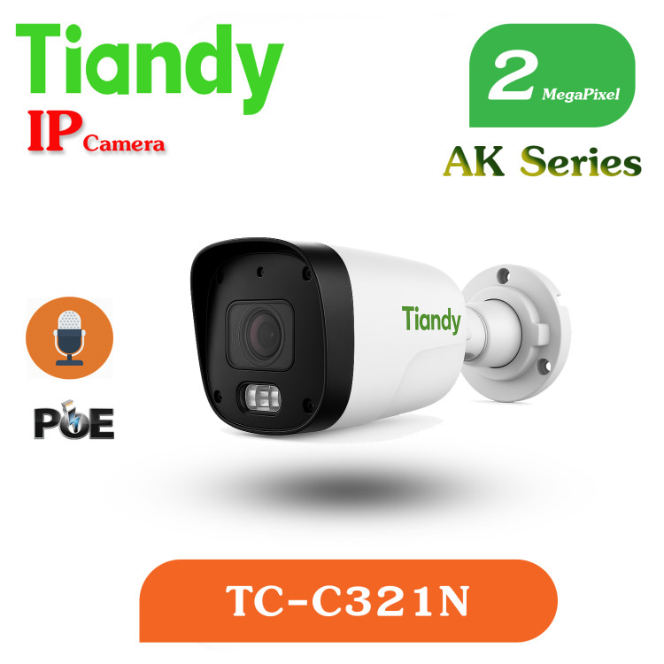 دوربین بالت AK تحت شبکه 2 مگاپیکسل TC-C321N برند تیاندی | میکروفن داخلی
