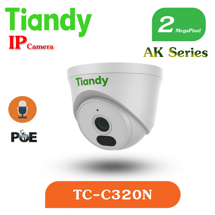 دوربین دام AK تحت شبکه 2 مگاپیکسل TC‑C320N برند تیاندی | میکروفن