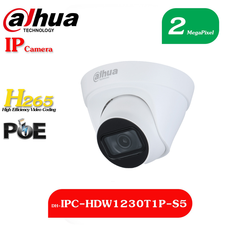 دوربین IPC-HDW1230T1P دام شبکه 2 مگاپیکسل برند داهوا
