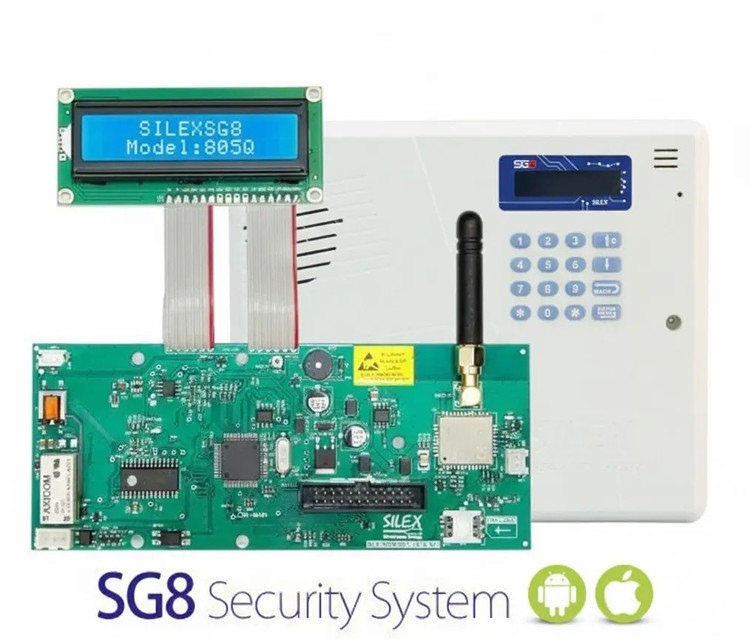 پنل مرکزی SILEX SG8-Q دزدگیر سیمکارتی و تلفنی سایلکس | دارای 4 رله